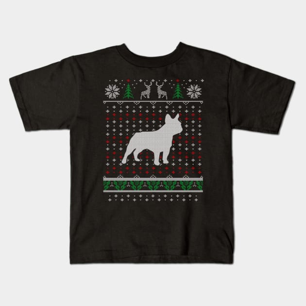 French Bulldog Ugly Christmas Sweater Gift For Dog Lover Kids T-Shirt by uglygiftideas